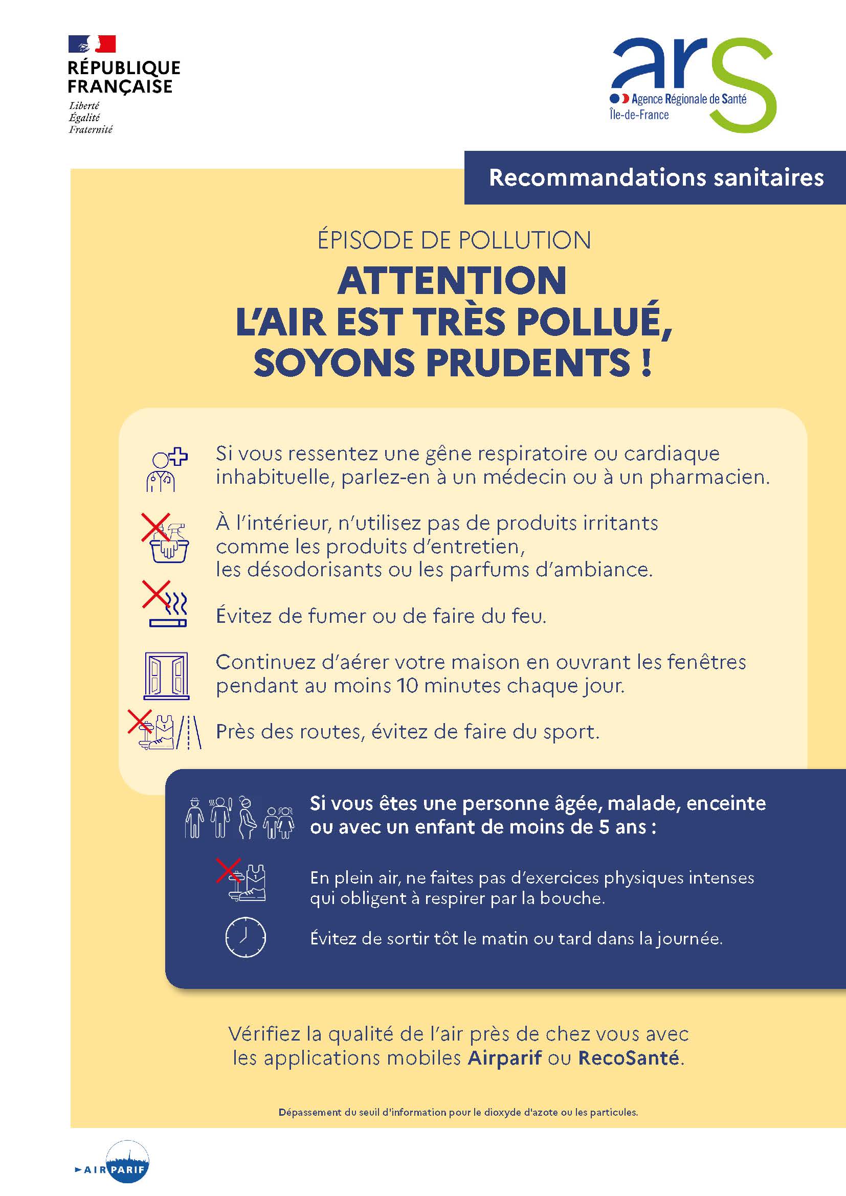 affiche episode pollution dioxyde d azote ou particule seuil information fr